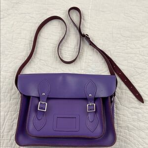 The Cambridge Satchel Company Purple Leather Satchel Bag